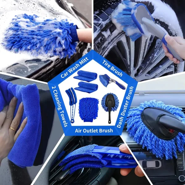 AOMBOO 27Pcs Car Detailing Kit Interior Cleaner, Detailing Brushes Car Cleaning Kit for Wheel, Dashboard, Air Vent - Image 4