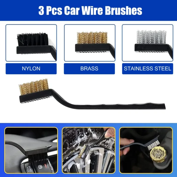 AOMBOO 27Pcs Car Detailing Kit Interior Cleaner, Detailing Brushes Car Cleaning Kit for Wheel, Dashboard, Air Vent - Image 5
