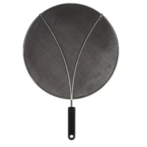 KitchenAid Splatter Screen Odor Absorbing Black: Stainless Steel Splatter Guard for Frying Pan, Dishwasher-Safe