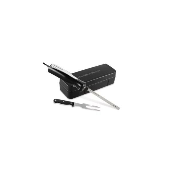 Hamilton Beach Electric Knife Carving Set Black - 74277: Turkey Carving Knife with Carving Fork, Dishwasher-Safe Parts