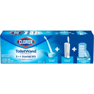 Clorox ToiletWand Disposable Toilet Cleaning System - ToiletWand Storage Caddy and 6 Refill Heads