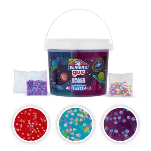 Elmer's 6pc Space Adventure Gue Kit: Creativity & Shapes, Choking Hazard, Ages 3+, Purple, Pink, Blue, Slimes & Putties