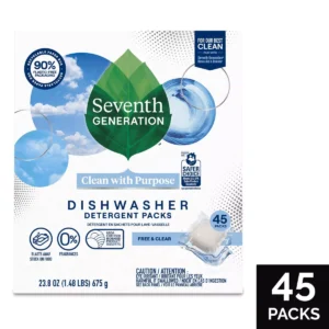 Seventh Generation Free & Clear Natural Dishwasher Detergent Packs - 45ct