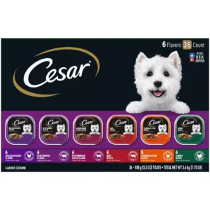 Cesar Classic Loaf in Sauce Liver, Chicken, Turkey, Steak and Beef Flavor Variety Pack Small Breed Wet Dog Food - 3.5oz/36ct
