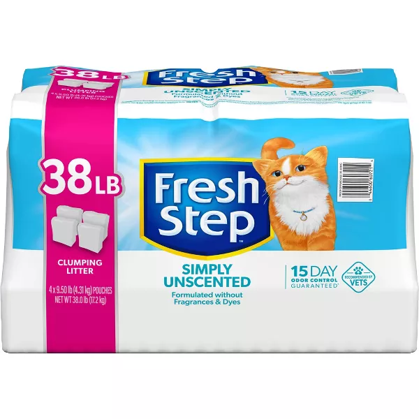 Fresh Step Simply Unscented Clumping Cat Litter - 38lbs - Image 2