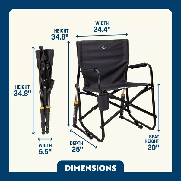 GCI Outdoor Freestyle Rocker Foldable Rocking Camp Chair - Image 11